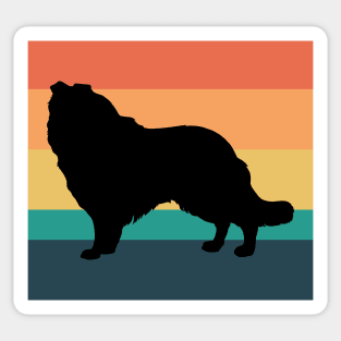 Collie Dog Vintage Sunset Sticker